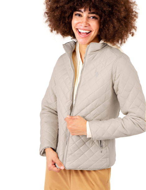 Стьобана куртка US Polo Assn 1159840794 (сіра XS)