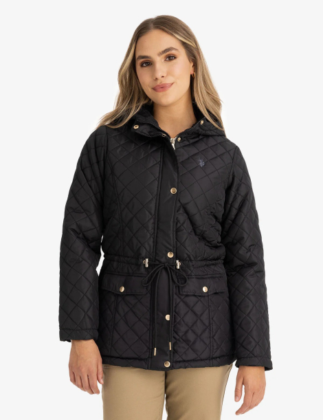 Женская куртка U.S. Polo Assn стеганая 1159840836 (Черный XS)