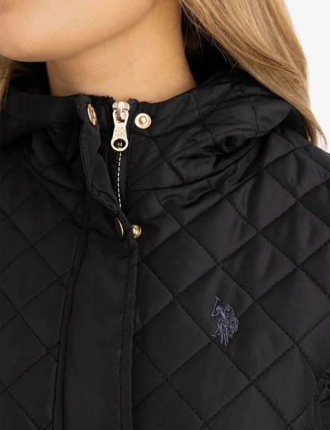 Женская куртка U.S. Polo Assn стеганая 1159840836 (Черный XS)