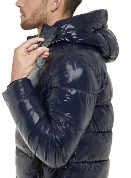 Мужской глянцевый пуховик Calvin Klein 1159841226 (Синий XXL)