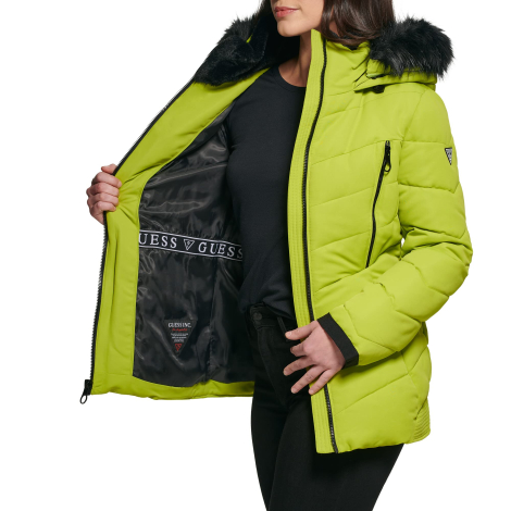 Теплая женская куртка Guess 1159841794 (Салатовый L)