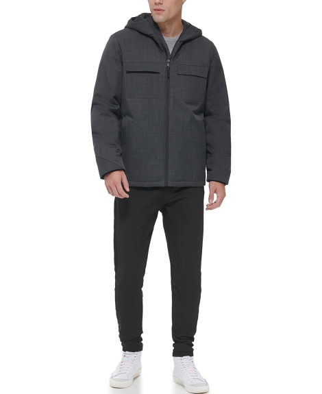 Мужская куртка DKNY с капюшоном 1159842128 (Серый XXL)