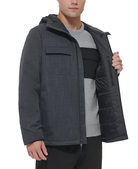 Мужская куртка DKNY с капюшоном 1159842128 (Серый XXL)