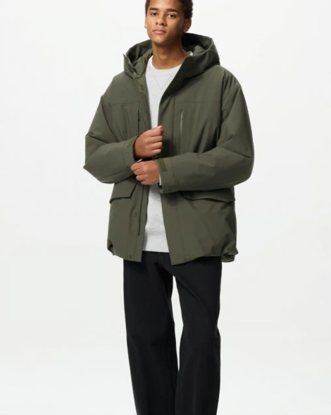 Куртка-пуховик UNIQLO з капюшоном 1159842490 (Зелений 3XL)