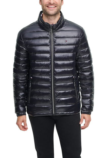 Мужская дутая куртка Tommy Hilfiger на молнии 1159842861 (Черный XXL)