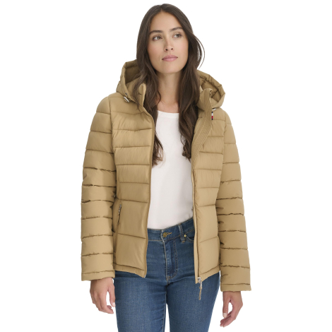 Женская стеганая куртка Tommy Hilfiger 1159843316 (Бежевый XL)
