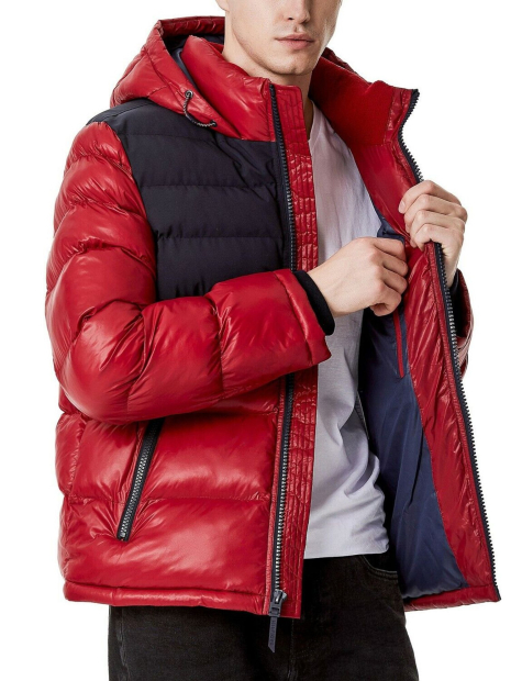 Мужская куртка Tommy Hilfiger с капюшоном 1159843961 (Красный XL)