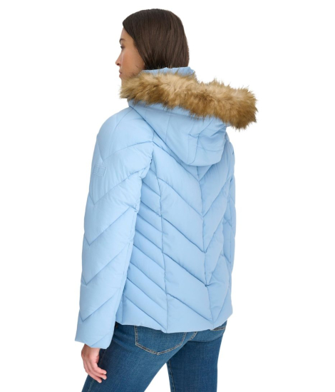 Женская стеганая куртка Tommy Hilfiger на молнии 1159847849 (Голубой XL)