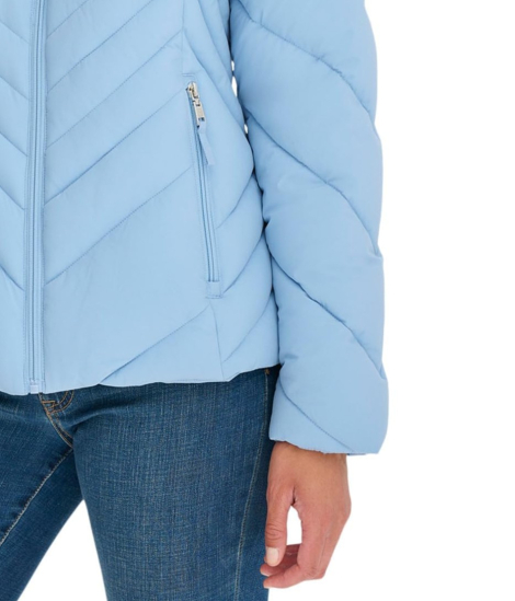 Женская стеганая куртка Tommy Hilfiger на молнии 1159847849 (Голубой XL)