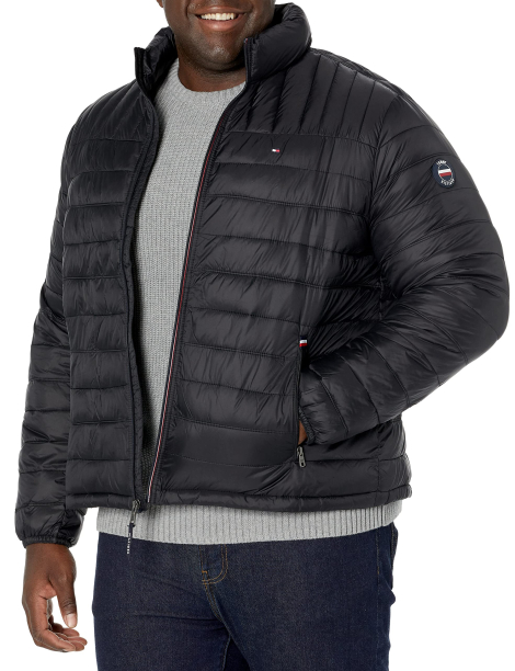 Чоловіча куртка Tommy Hilfiger пуховик на блискавці 1159848421 (Чорний 3XL)