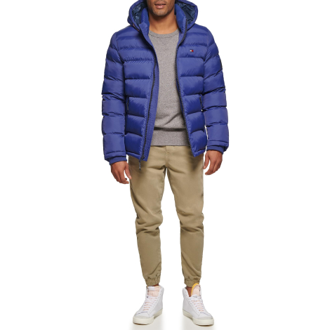 Чоловіча куртка Tommy Hilfiger пуховик з капюшоном 1159848534 (Синій XXL)