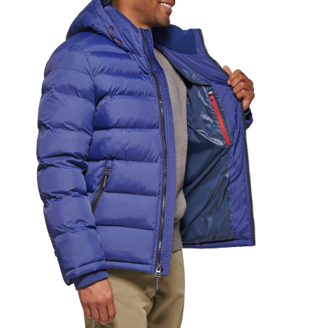 Чоловіча куртка Tommy Hilfiger пуховик з капюшоном 1159848534 (Синій XXL)