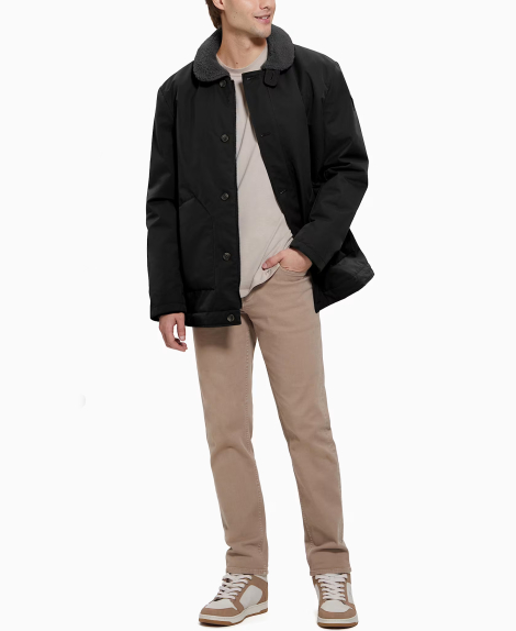 Мужская куртка с подкладкой из шерпы GUESS 1159849061 (Черный XXL)