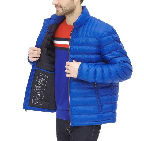 Чоловічі куртки Tommy Hilfiger пуховик на блискавці 1159849163 (Синій M)