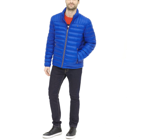 Чоловічі куртки Tommy Hilfiger пуховик на блискавці 1159849163 (Синій M)