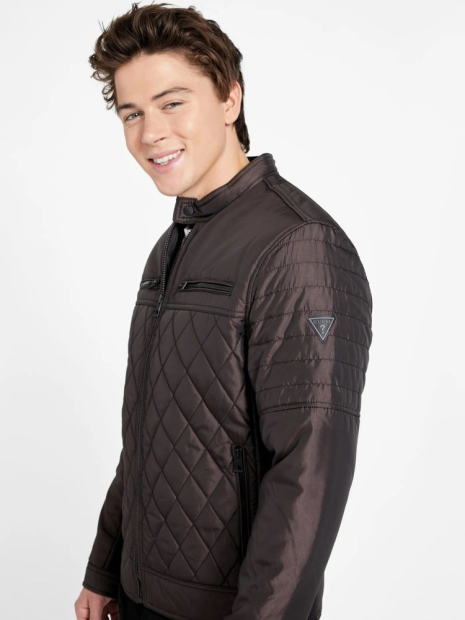 Мужская куртка GUESS на молнии 1159851108 (Коричневый XL)