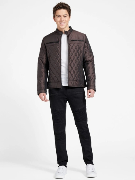 Мужская куртка GUESS на молнии 1159851108 (Коричневый XL)