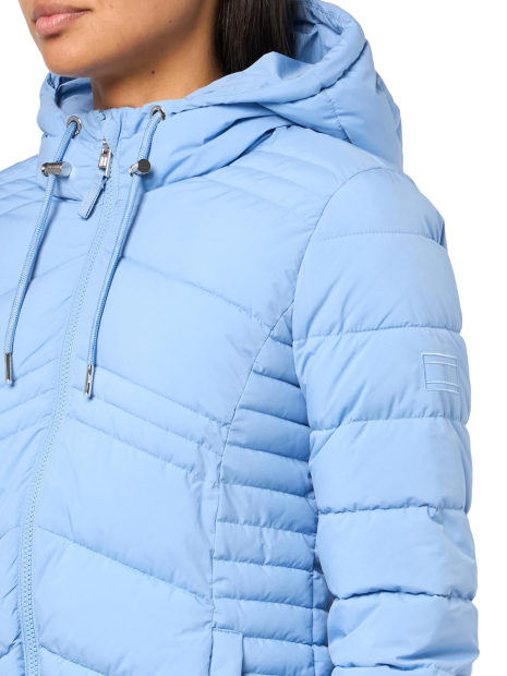 Жіноча стьобана куртка Tommy Hilfiger на блискавці 1159851413 (Блакитний XL)