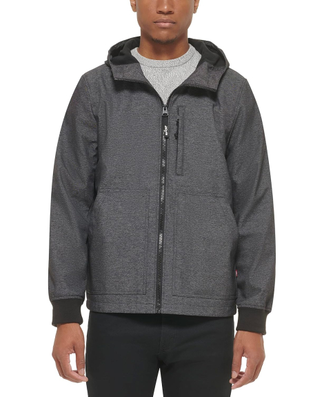 Мужская непромокаемая куртка Softshell Levi's с капюшоном 1159851629 (Серый L)