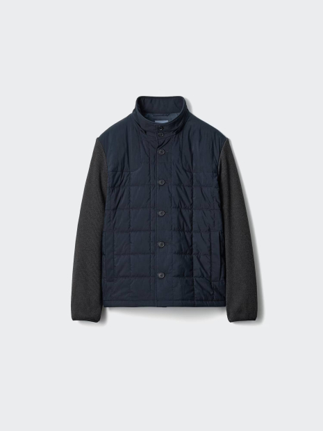 Комбинированная стеганая куртка JW ANDERSON and UNIQLO 1159853516 (Синий XL)