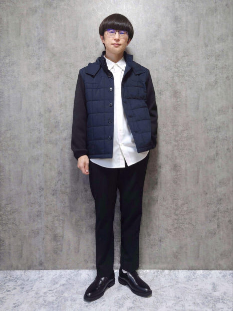 Комбинированная стеганая куртка JW ANDERSON and UNIQLO 1159853516 (Синий XL)