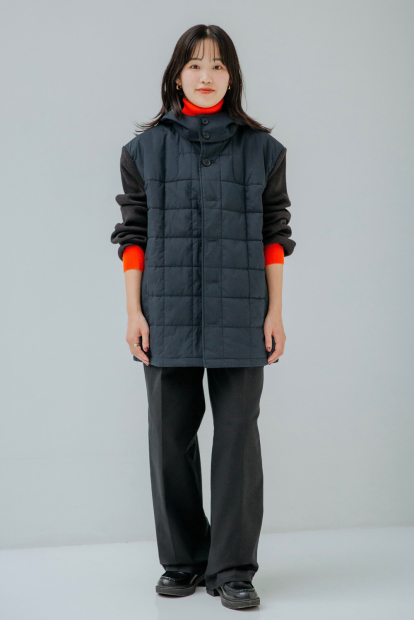 Комбинированная стеганая куртка JW ANDERSON and UNIQLO 1159853516 (Синий XL)