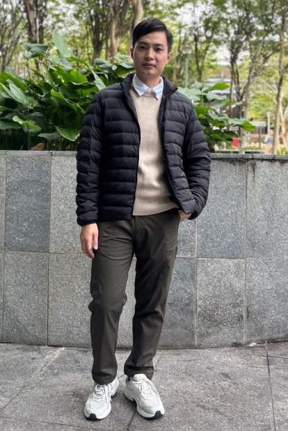 Мужская куртка UNIQLO на молнии 1159855869 (Черный M)