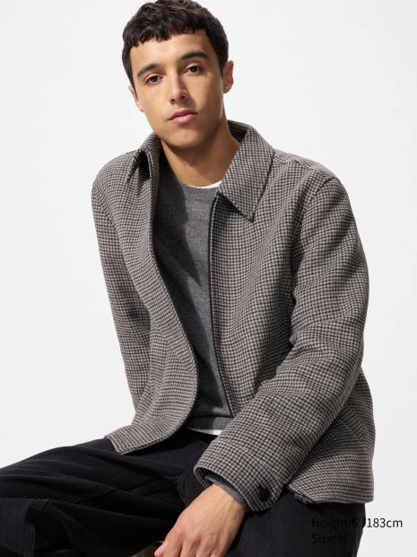 Куртка-рубашка UNIQLO на молнии 1159858987 (Коричневый L)