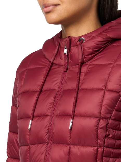 Cтеганая куртка с капюшоном Tommy Hilfiger 1159859003 (Бордовый L)