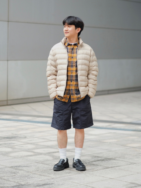 Куртка на блискавці PUFFTECH UNIQLO 1159860465 (Бежевий L)