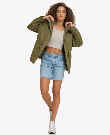 Женская хлопковая куртка Levi's 1159860483 (Оливковый XXL)