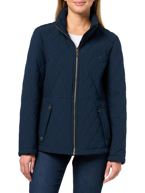Жіноча стьобана куртка Tommy Hilfiger на блискавці 1159860601 (Синій S)