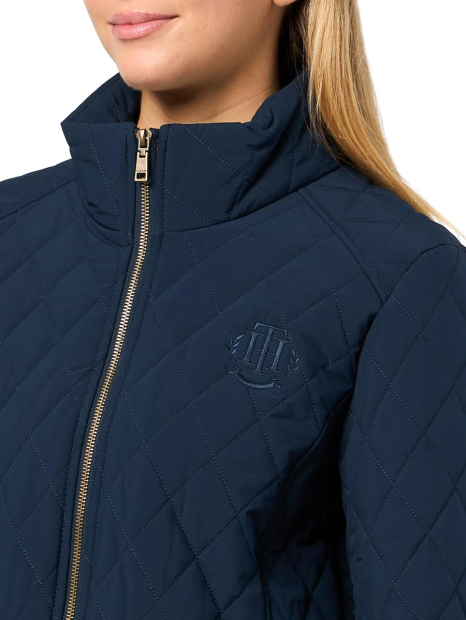 Жіноча стьобана куртка Tommy Hilfiger на блискавці 1159860601 (Синій S)