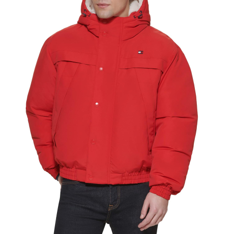 Мужская куртка Tommy Hilfiger с капюшоном 1159861242 (Красный M)