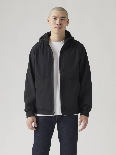 Мужская куртка Soft Shell Levi's с капюшоном 1159861351 (Черный XL)