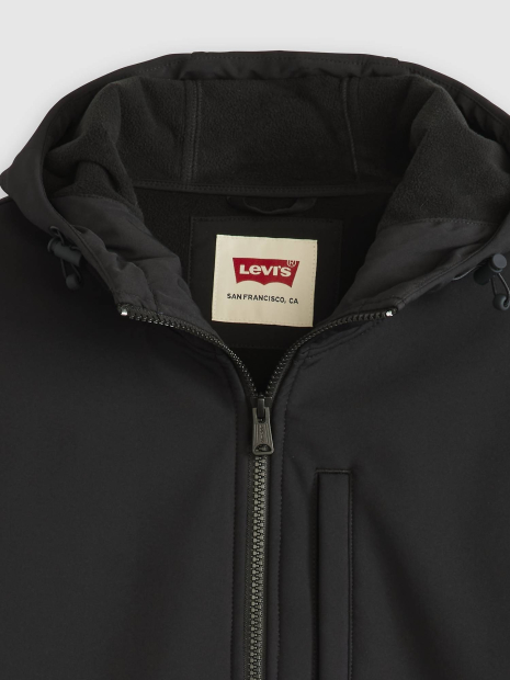 Мужская куртка Soft Shell Levi's с капюшоном 1159861351 (Черный XL)