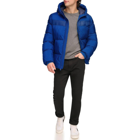 Мужская куртка Tommy Hilfiger с капюшоном 1159862270 (Синий XXL)