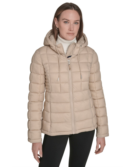 Женская стеганая куртка Tommy Hilfiger 1159862525 (Бежевый M)