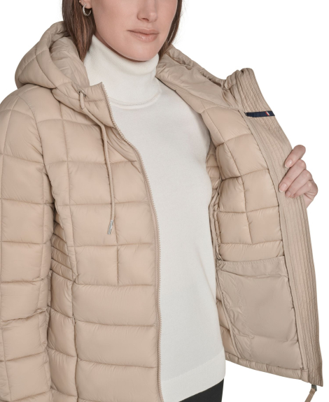 Женская стеганая куртка Tommy Hilfiger 1159862525 (Бежевый M)