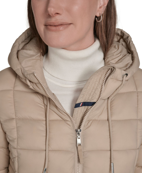 Женская стеганая куртка Tommy Hilfiger 1159862525 (Бежевый M)