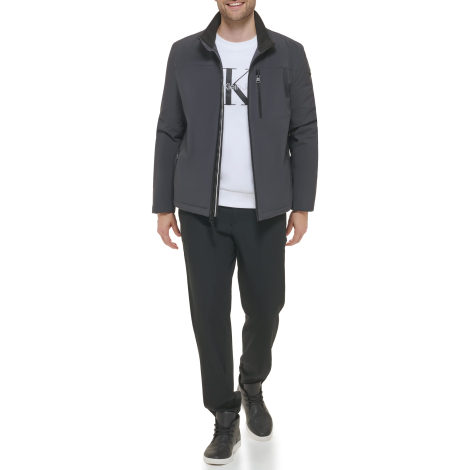 Мужская куртка Softshell Calvin Klein с подкладкой из шерпы 1159862836 (Серый XXL)