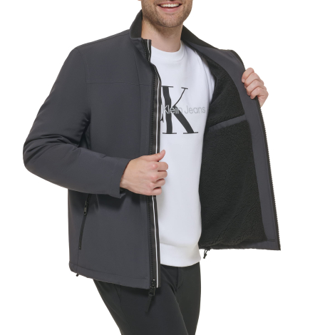 Мужская куртка Softshell Calvin Klein с подкладкой из шерпы 1159862836 (Серый XXL)