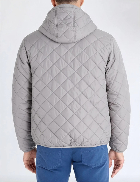 Мужская стеганая куртка U.S. Polo Assn с меховой подкладкой 1159863102 (Серый XXL)