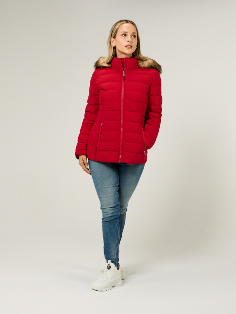 Женская стеганая куртка Tommy Hilfiger 1159863761 (Красный S)