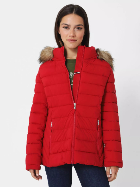 Женская стеганая куртка Tommy Hilfiger 1159863761 (Красный S)
