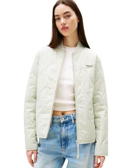 Жіноча стьобана куртка-бомбер Tommy Hilfiger 1159863965 (Зелений XL)