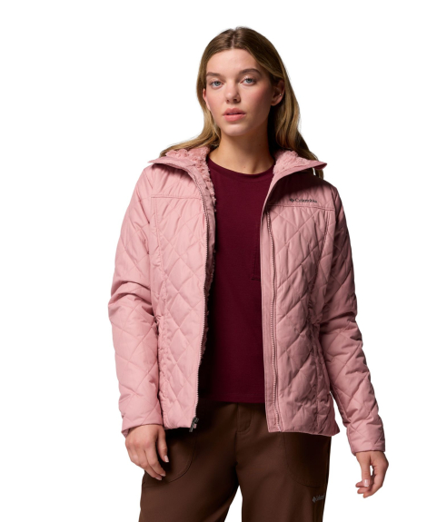 Женская стеганая куртка Columbia на меху 1159864141 (Розовый L)