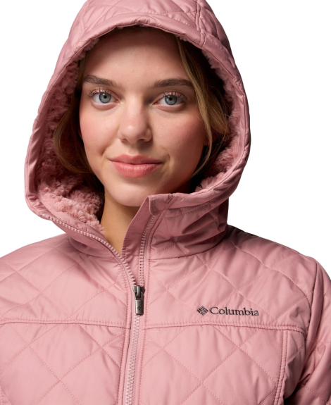 Женская стеганая куртка Columbia на меху 1159864141 (Розовый L)