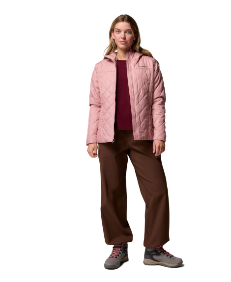 Женская стеганая куртка Columbia на меху 1159864141 (Розовый L)