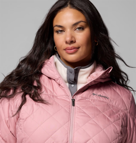 Женская стеганая куртка Columbia на меху 1159864141 (Розовый L)